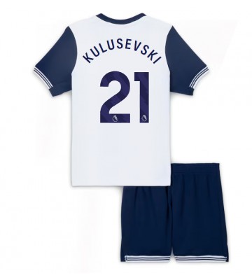 Tottenham Hotspur Dejan Kulusevski #21 Primera Equipación Niños 2024-25 Manga Corta (+ Pantalones cortos)